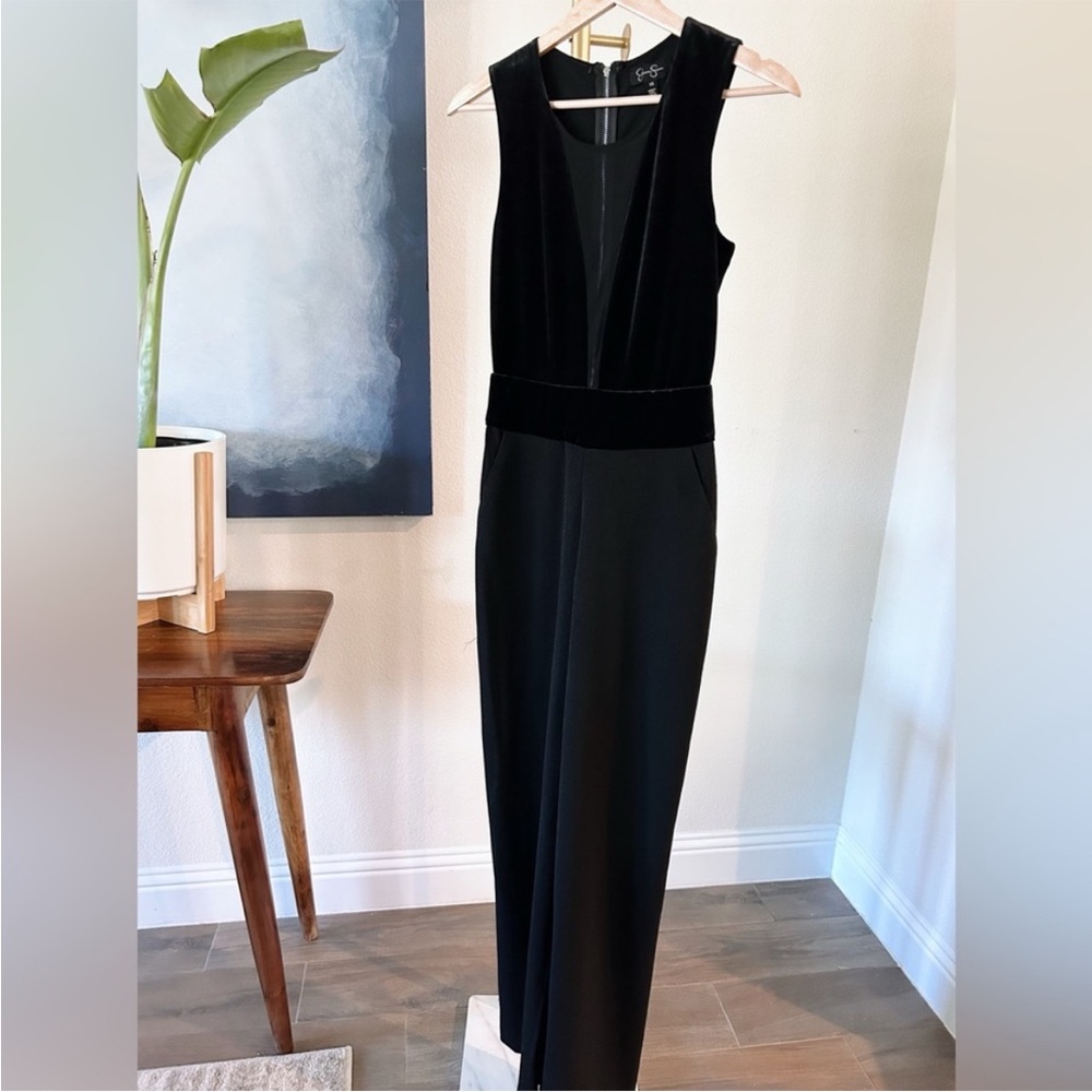 Jessica Simpson Black Velvet Jumpsuit - Size XS